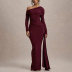 Abbey שמלת מקסי אלגנטית עם שרוולים ארוכים