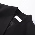 סט שני חלקים אלגנטי בלייזר וחצאית מקסי שיפון - אנסטסיה