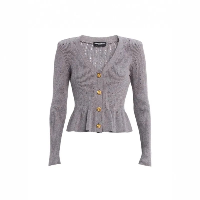 Boyle קרדיגן סרוג עם כפתורי זהב