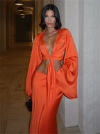 חליפה כתומה דגם בוטיק