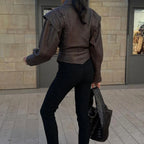 ג'קט עור דגם פלג