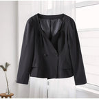 סט שני חלקים אלגנטי חצאית מידי ובלייזר בעיצוב מחויט ויוקרתי - PAS