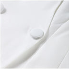 סט שני חלקים אלגנטי חצאית מידי ובלייזר בעיצוב מחויט ויוקרתי - PAS