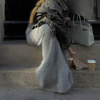 סט סריג שני חלקים חולצת כתפיים חשופות וחצאית מקסי - אילונה