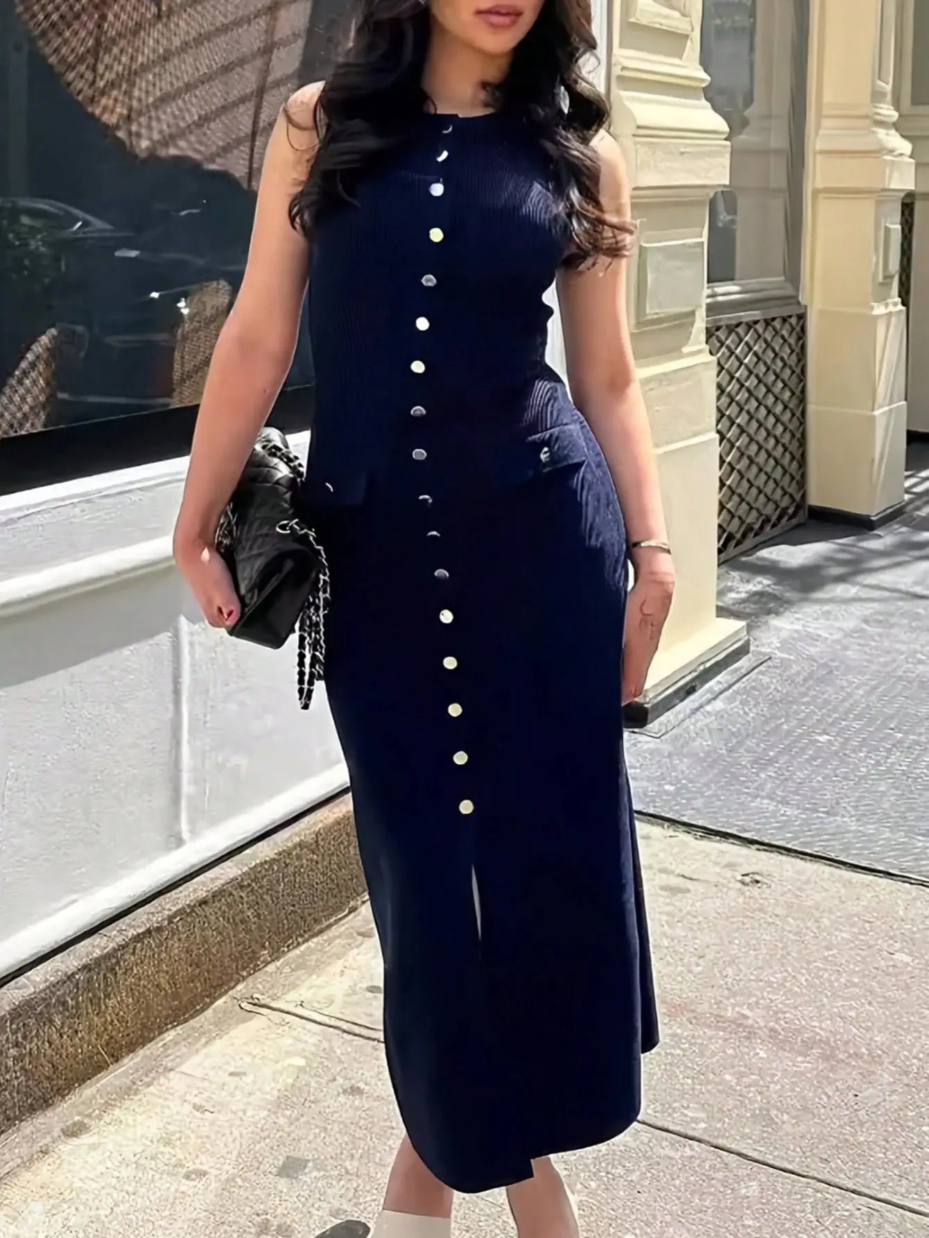 שמלת כפתורים דגם לאון