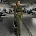 סט שני חלקים טופ וחצאית מקסי - באדי