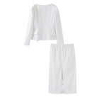 סט שני חלקים אלגנטי חצאית מידי ובלייזר בעיצוב מחויט ויוקרתי - PAS