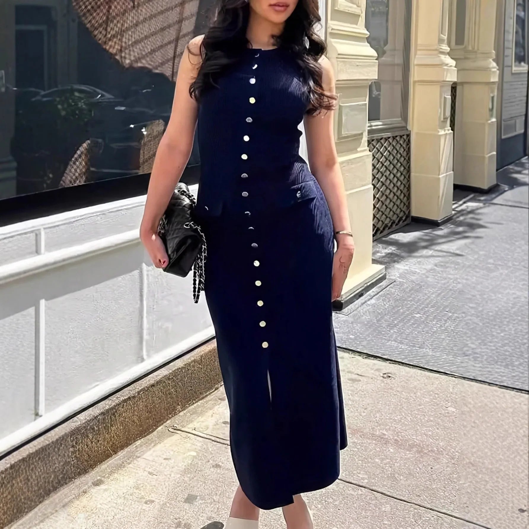 שמלת כפתורים דגם לאון