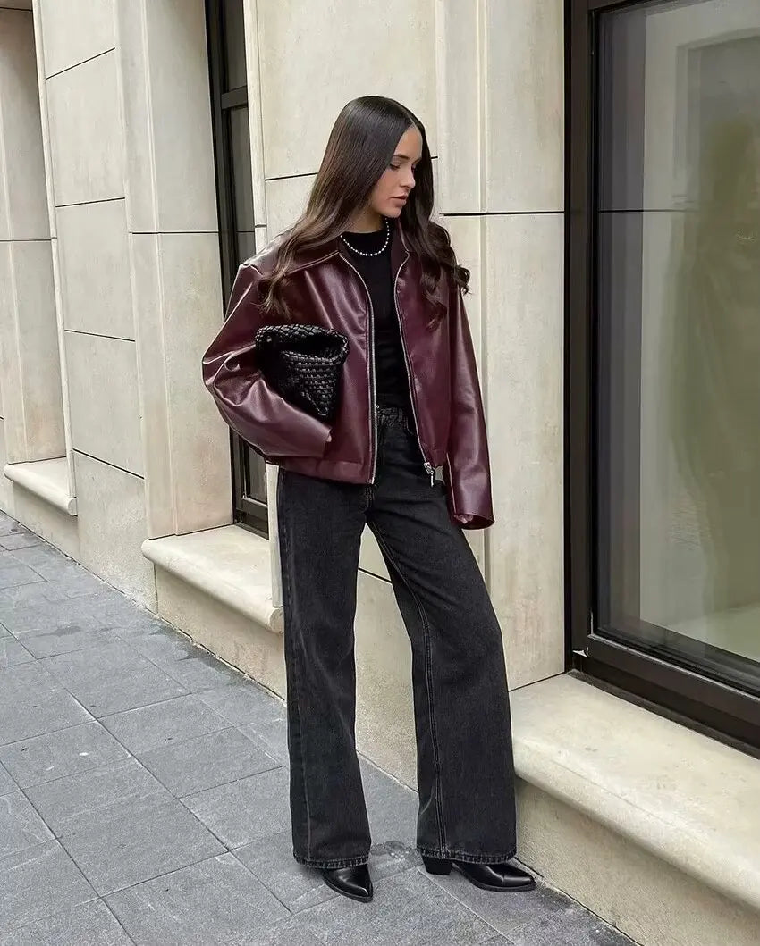 ג'קט עור דגם קורן