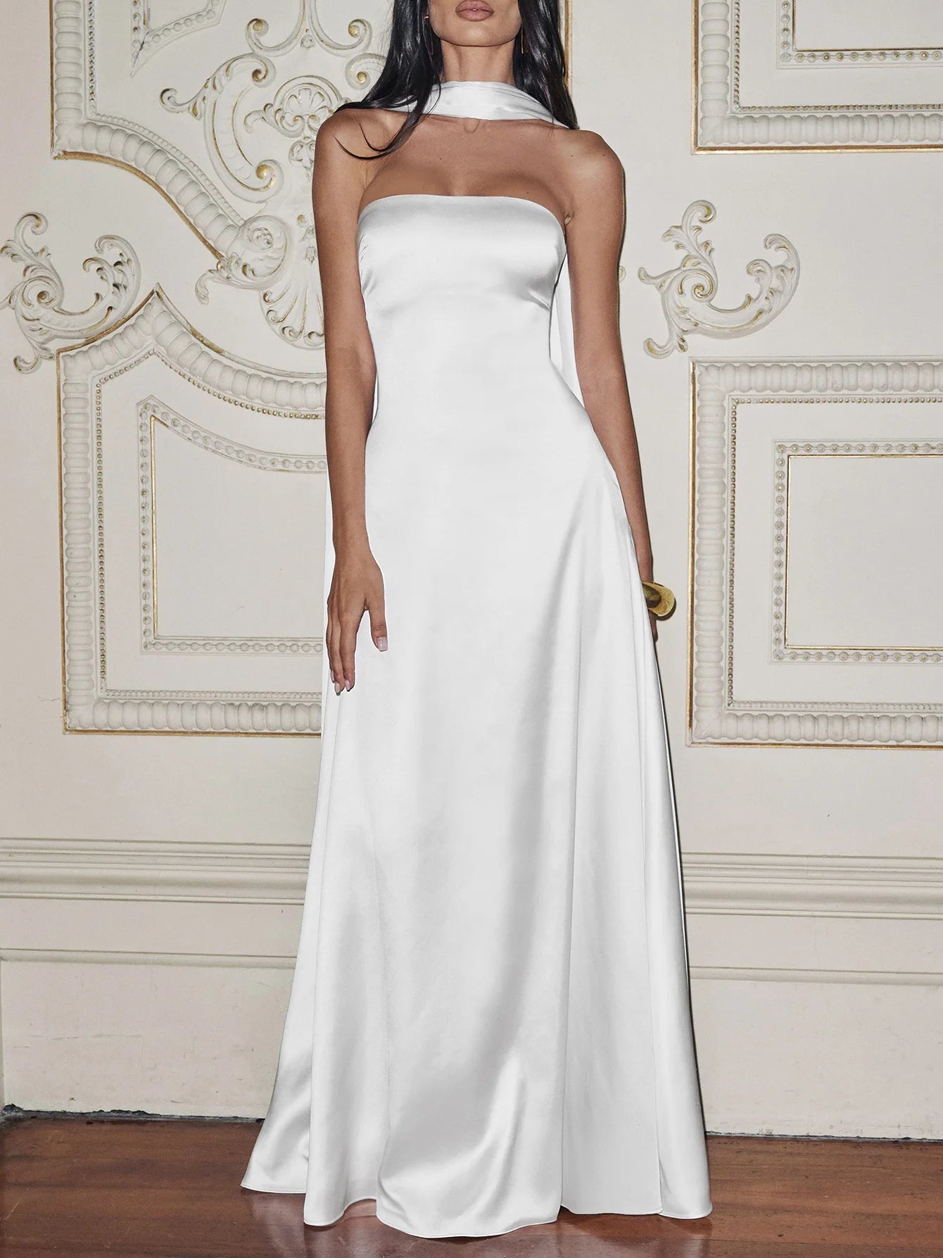 שמלת סאטן דגם מלאני