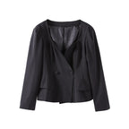 סט שני חלקים אלגנטי חצאית מידי ובלייזר בעיצוב מחויט ויוקרתי - PAS