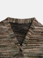 Ashton קרדיגן פסים רך בגזרת אוברסייז