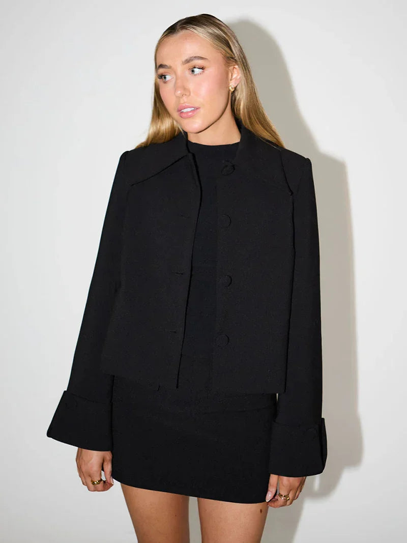 סט שני חלקים מחויט בלייזר וחצאית מיני - מויה