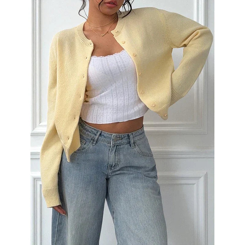 Eden קרדיגן סרוג קלאסי