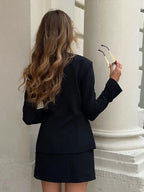 סט שני חלקים מחויט בלייזר וחצאית מיני - Maisie