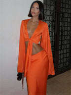 חליפה כתומה דגם בוטיק