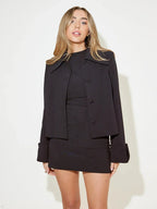 סט שני חלקים מחויט בלייזר וחצאית מיני - מויה