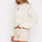 Tyler קרדיגן סרוג עבה עם כפתורים