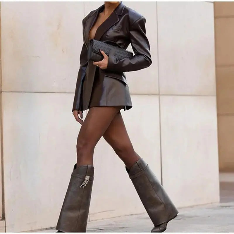 מעיל עור דגם קלאו